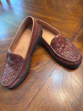 Men's Woven Leather Loafers - Brown Dockers